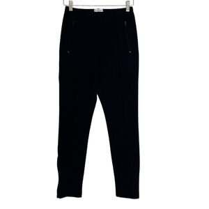 Scanlan Theodore Ponte Knit Skinny Pants Black US 2 Contemporary Modern Minimal